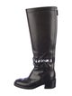 Chanel Interlocking CC Logo Leather Riding Boots