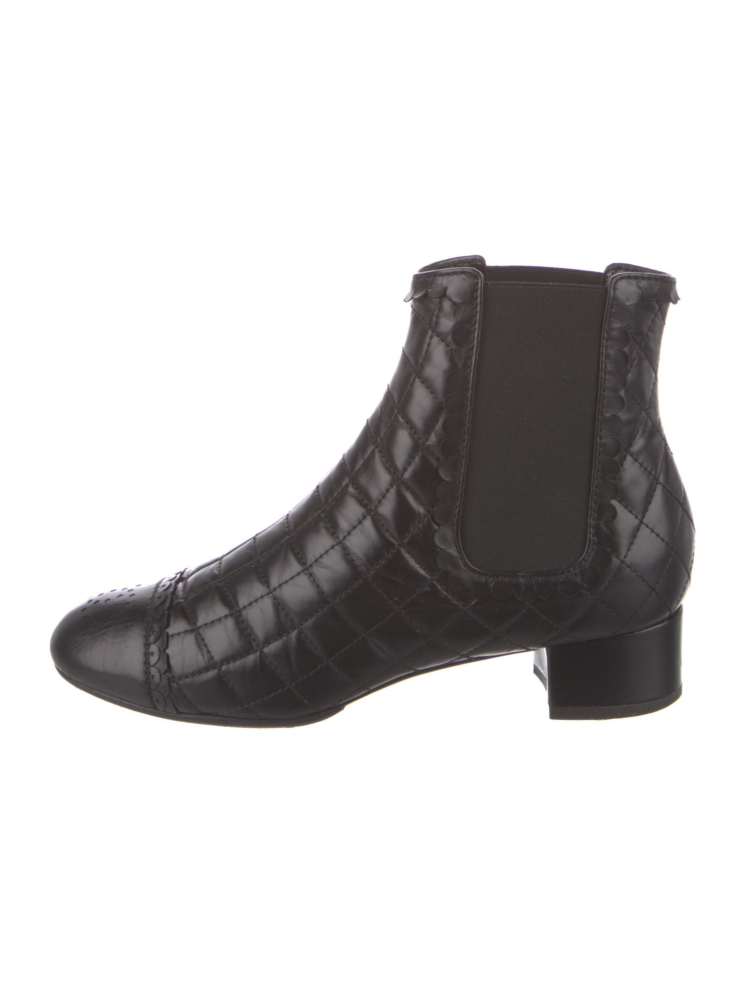 Chanel 2013 Interlocking CC Logo Chelsea Boots