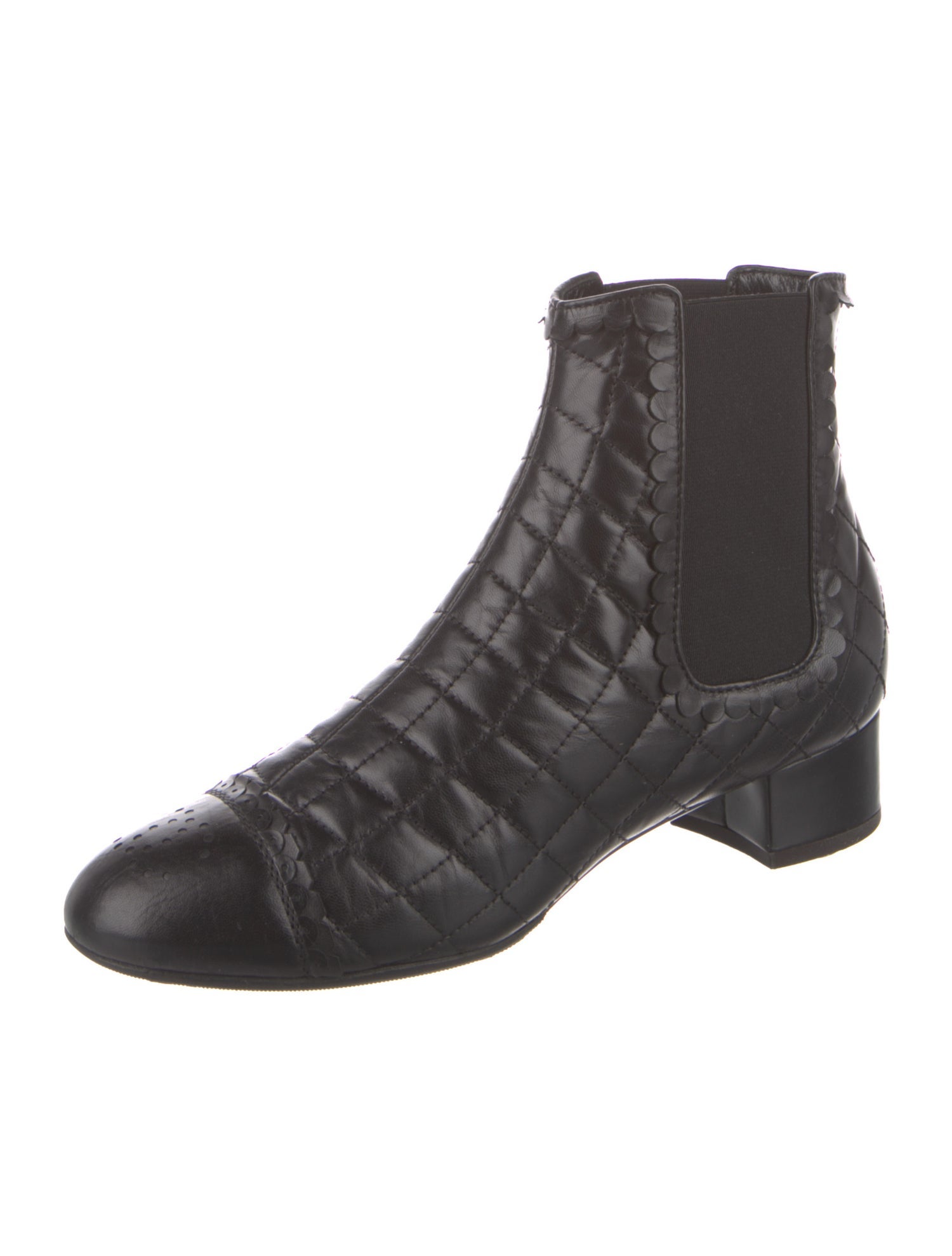 Chanel 2013 Interlocking CC Logo Chelsea Boots