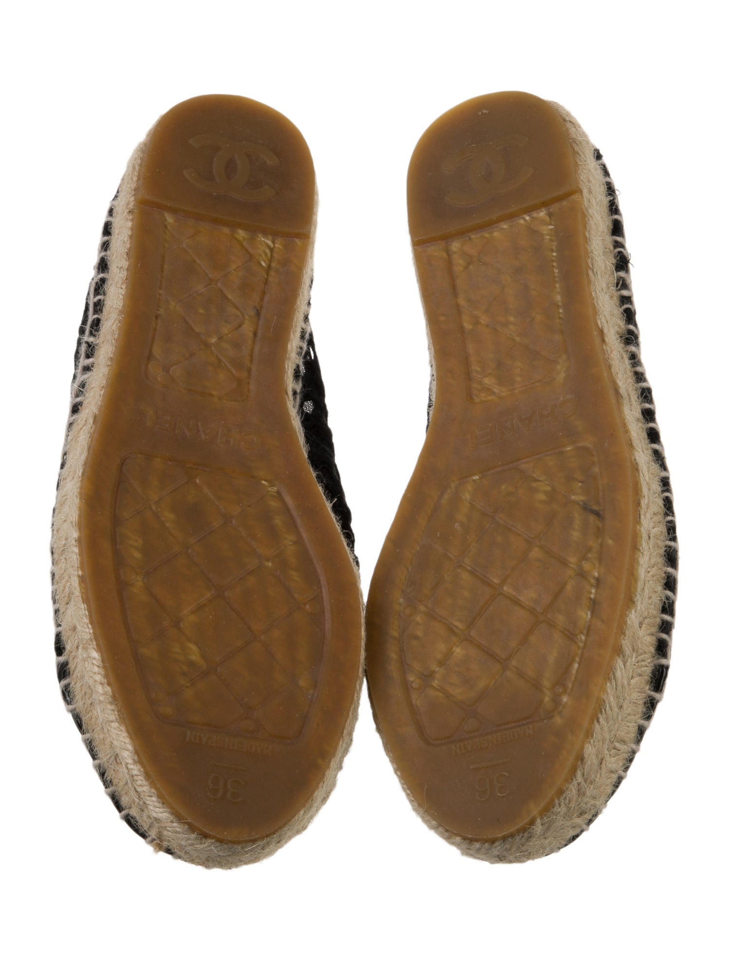 Chanel Interlocking CC Logo Mesh Espadrilles