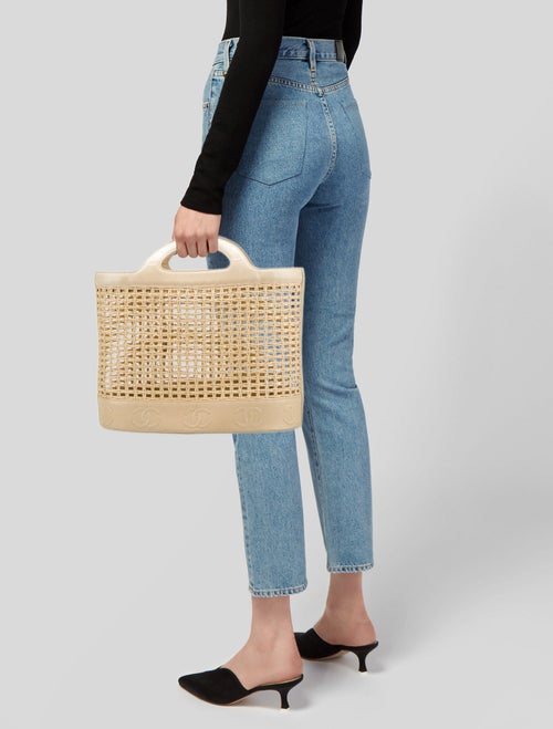 Chanel Raffia CC Tote