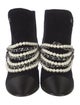 Chanel Interlocking CC Logo Velvet Lace-Up Boots