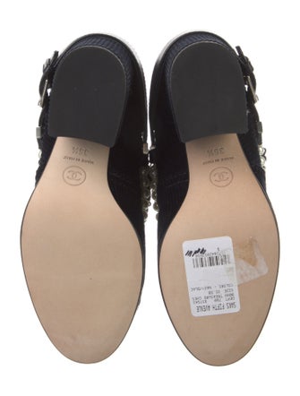 Chanel Interlocking CC Logo Velvet Lace-Up Boots