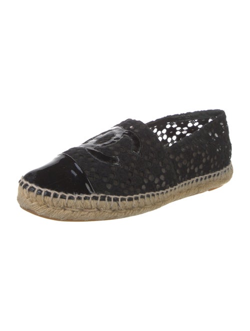 Chanel Interlocking CC Logo Mesh Accents Espadrilles