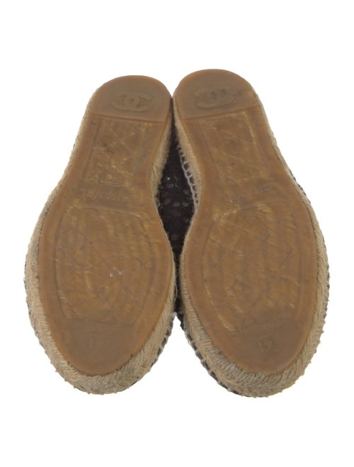 Chanel Interlocking CC Logo Mesh Accents Espadrilles
