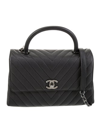 Chanel Small Chevron Coco Top Handle Bag
