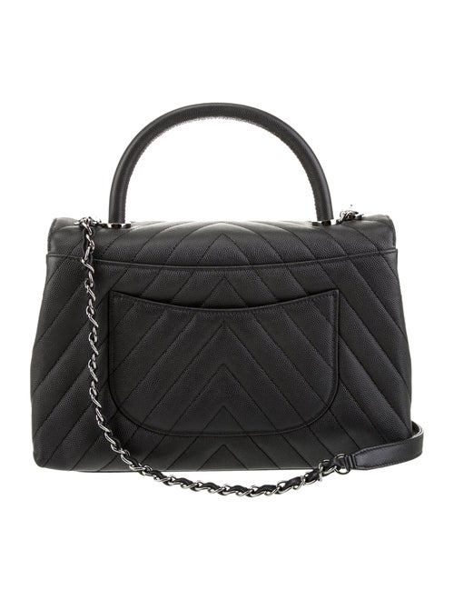 Chanel Small Chevron Coco Top Handle Bag