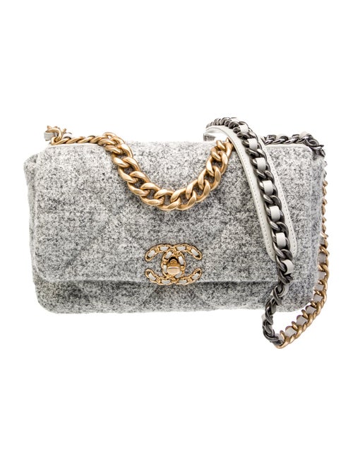 Chanel 2021 Medium Tweed 19 Flap Bag