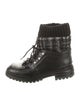 Chanel Interlocking CC Logo Leather Combat Boots