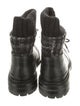 Chanel Interlocking CC Logo Leather Combat Boots