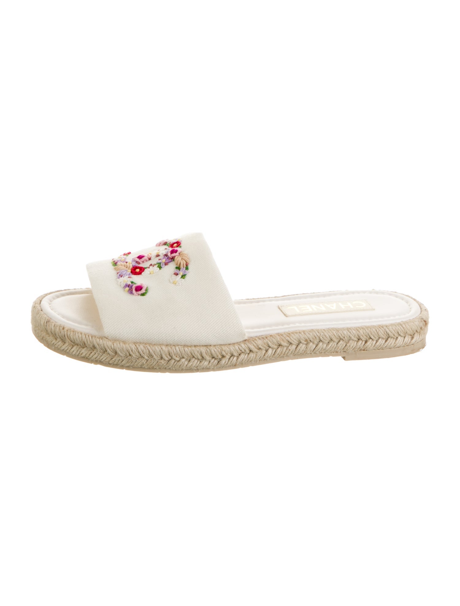 Chanel Interlocking CC Logo Canvas Espadrilles