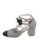Chanel Interlocking CC Logo Bow Accents T-Strap Pumps