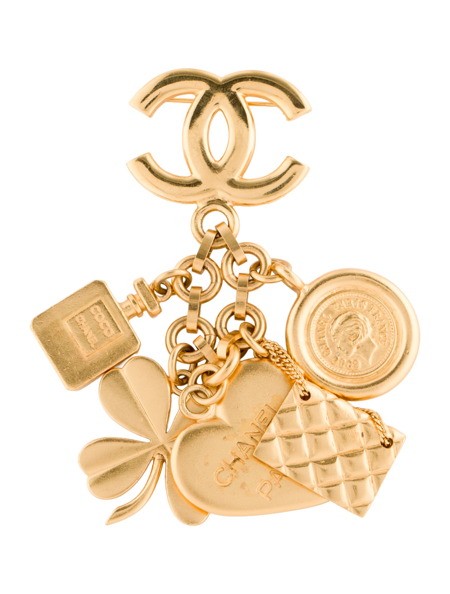Chanel Vintage CC Iconic Multi Charms Brooch