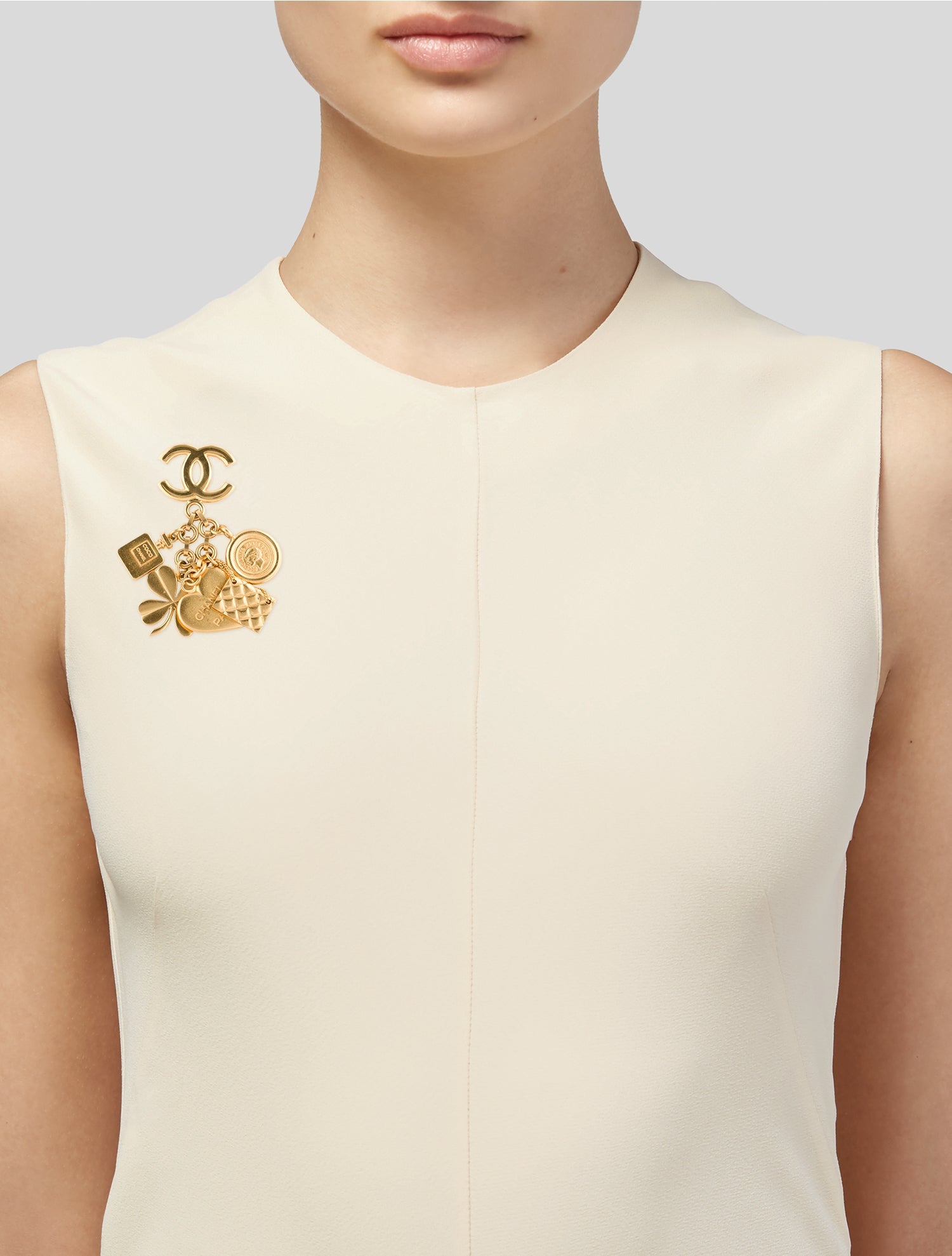 Chanel Vintage CC Iconic Multi Charms Brooch