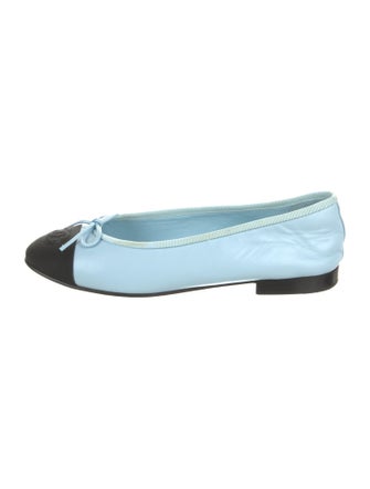 Chanel Interlocking CC Logo Lambskin Ballet Flats