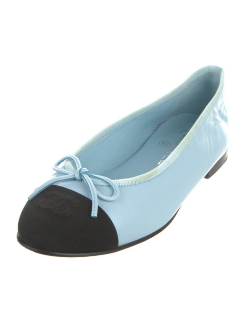 Chanel Interlocking CC Logo Lambskin Ballet Flats