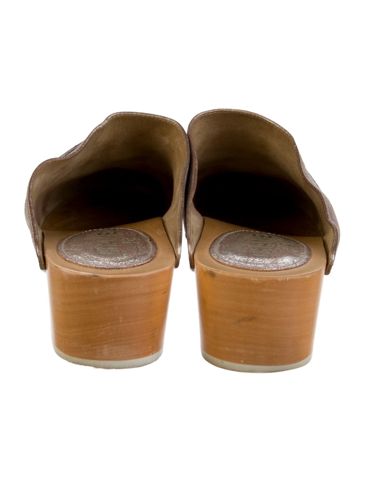 Chanel Interlocking CC Logo Leather Mules