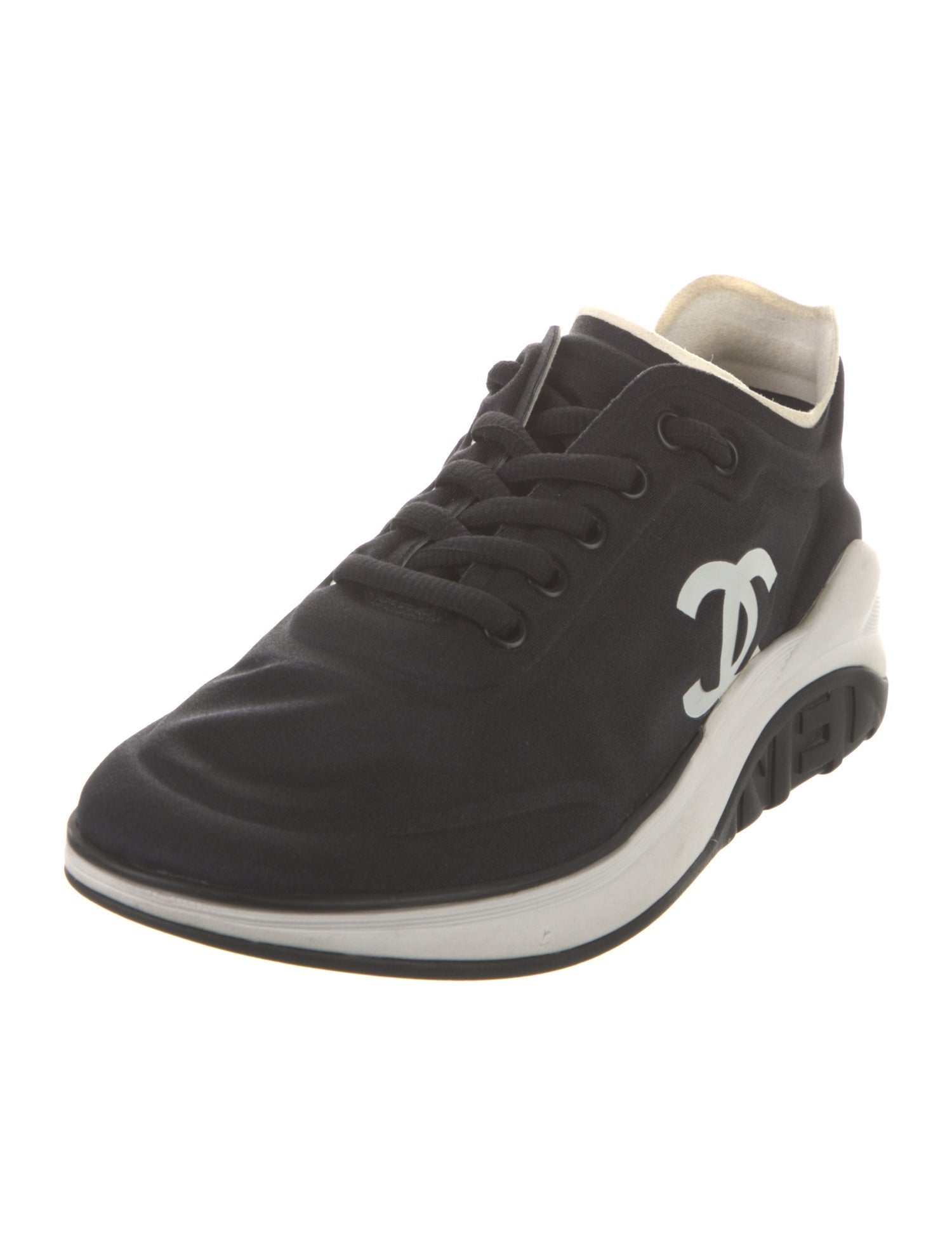 Chanel Interlocking CC Logo Neoprene Sneakers