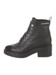 Chanel Interlocking CC Logo Leather Combat Boots