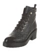 Chanel Interlocking CC Logo Leather Combat Boots