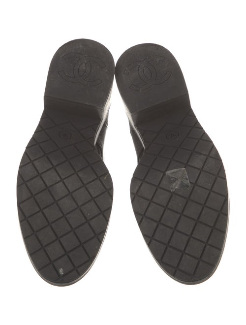 Chanel Interlocking CC Logo Leather Combat Boots