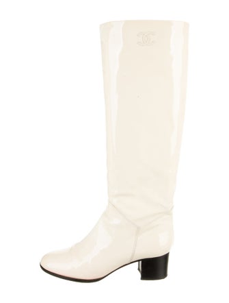 Chanel 2008 Interlocking CC Logo Riding Boots