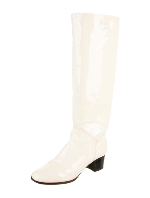 Chanel 2008 Interlocking CC Logo Riding Boots