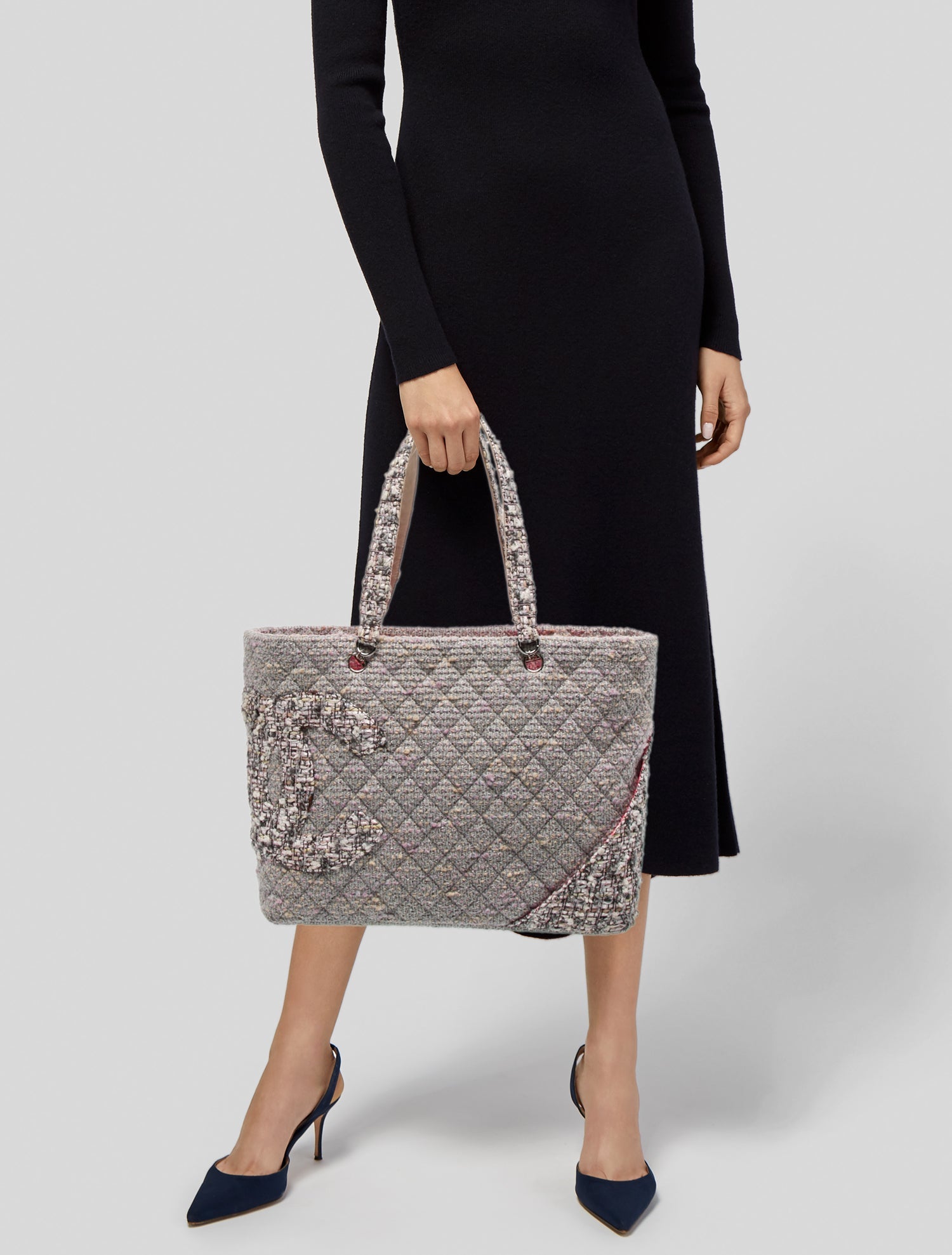 Chanel Tweed Ligne Cambon Tote