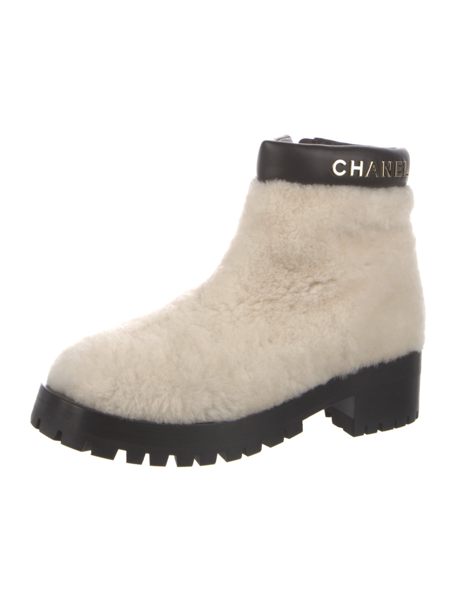 Chanel 2022 Interlocking CC Logo Moto Boots