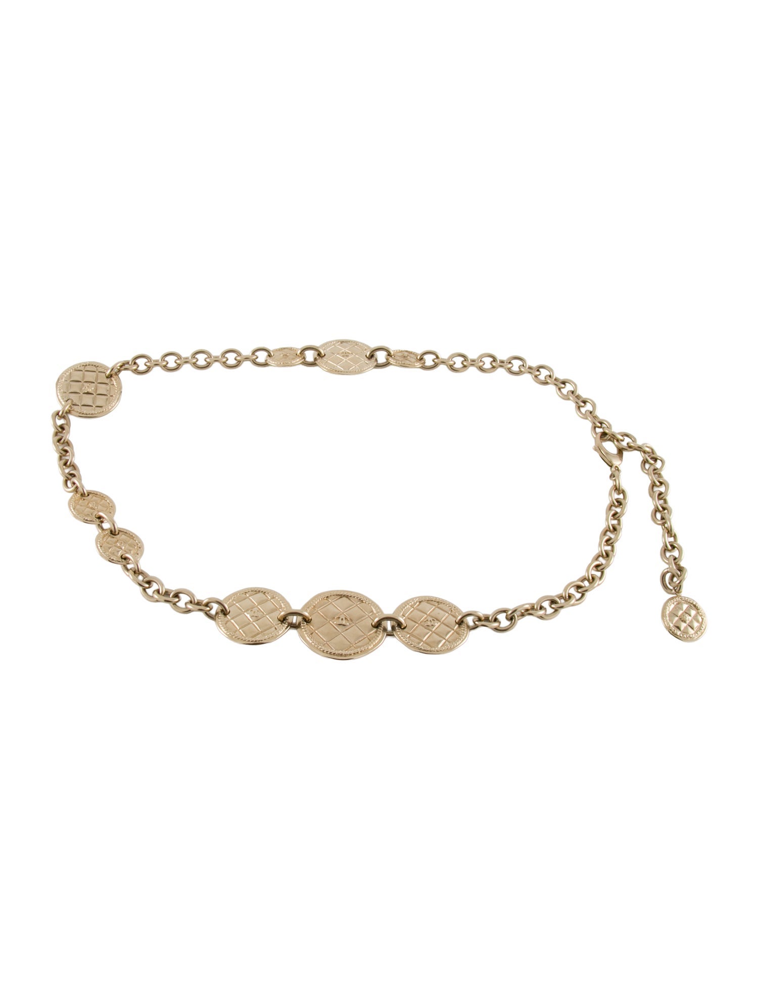 Chanel 2015 Interlocking CC Logo Chain-Link Belt