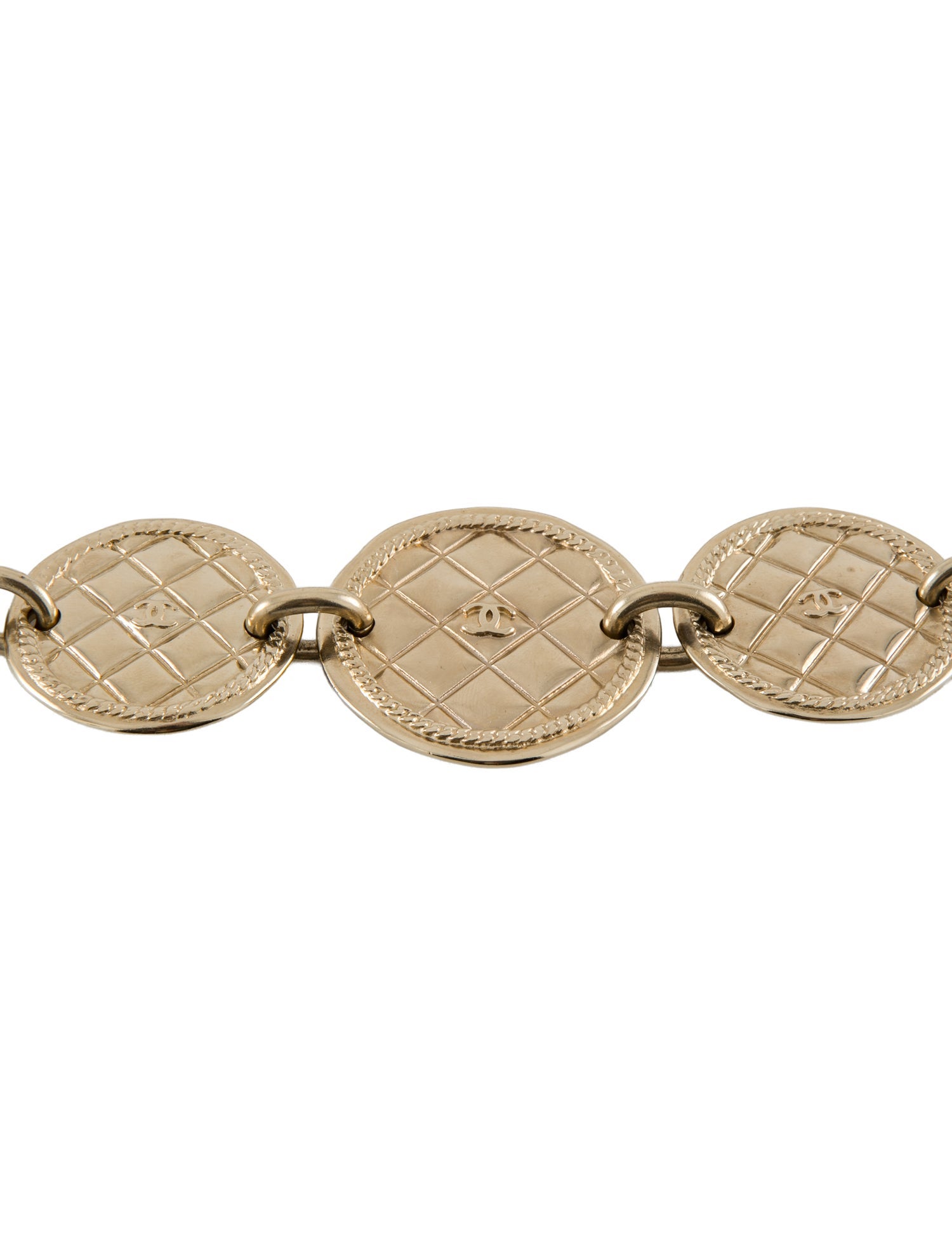 Chanel 2015 Interlocking CC Logo Chain-Link Belt