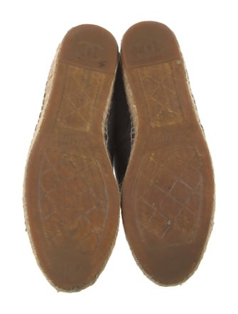 Chanel Interlocking CC Logo Lambskin Espadrilles