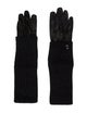 Chanel CC Wool & Leather Gloves