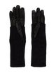 Chanel CC Wool & Leather Gloves
