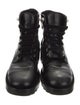 Chanel Interlocking CC Logo Leather Combat Boots