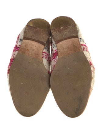 Chanel Interlocking CC Logo Tweed Ballet Flats