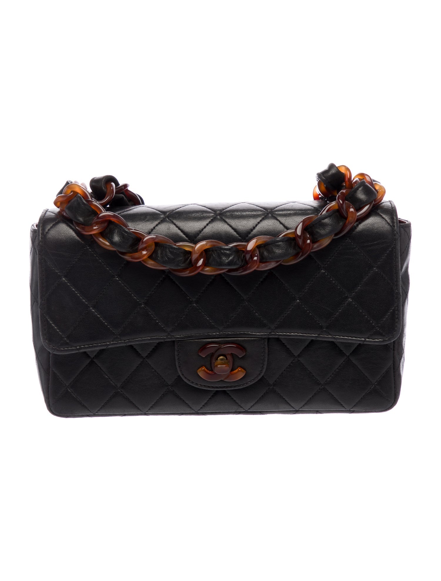 Chanel Tortoiseshell Small Single Flap Bag
