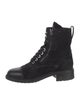 Chanel Interlocking CC Logo Suede Combat Boots