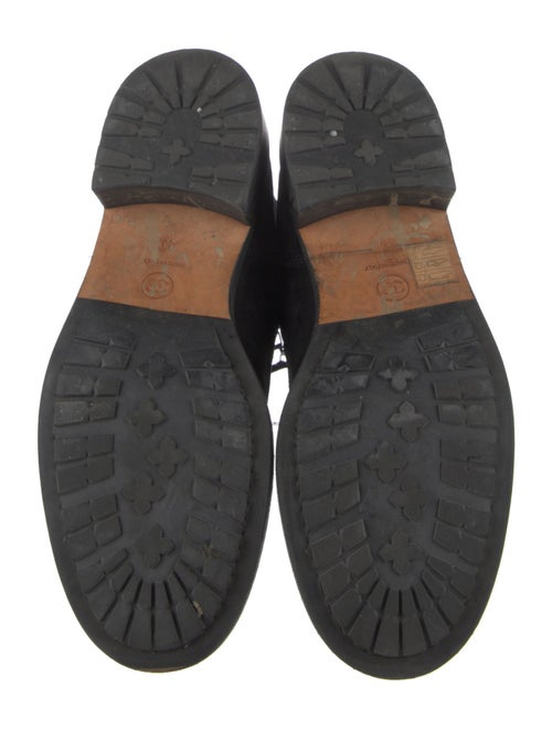 Chanel Interlocking CC Logo Suede Combat Boots