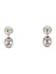 Chanel 2022 Strass CC Bow Drop Earrings w/ Tags
