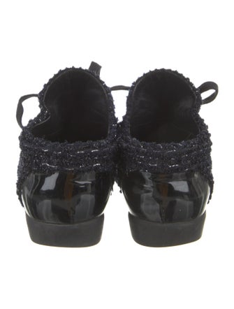 Chanel Interlocking CC Logo Tweed Sneakers