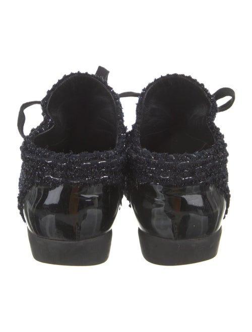 Chanel Interlocking CC Logo Tweed Sneakers