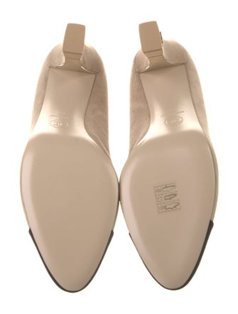 Chanel Interlocking CC Logo Suede Pumps