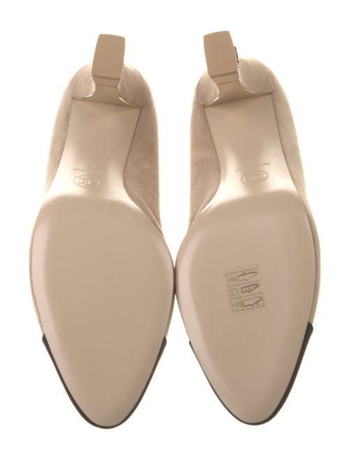 Chanel Interlocking CC Logo Suede Pumps