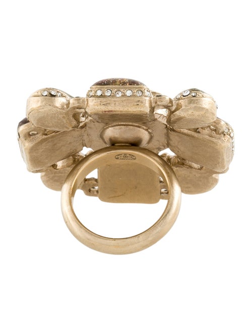 Chanel Strass & Resin CC Cocktail Ring