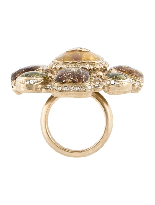 Chanel Strass & Resin CC Cocktail Ring