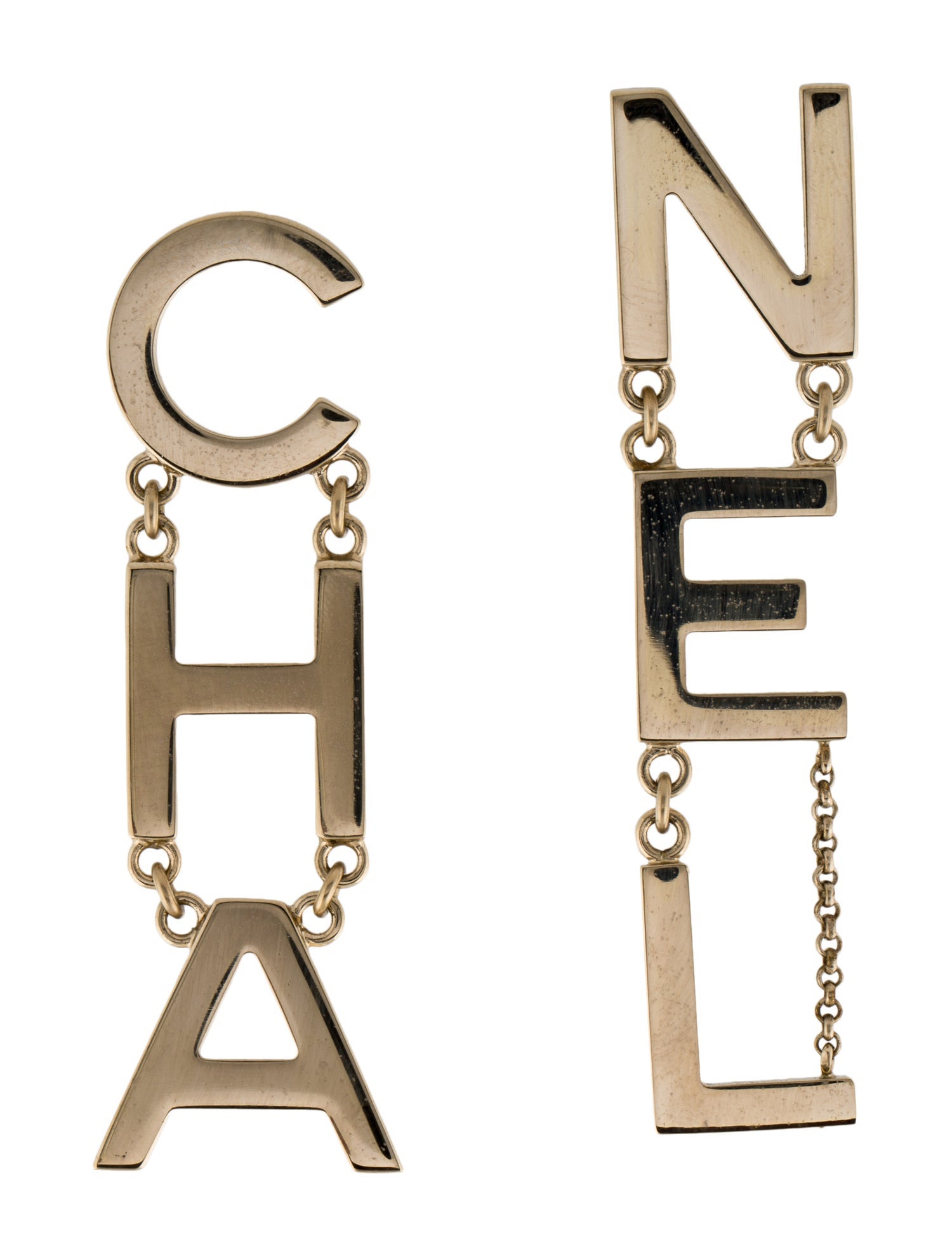 Chanel 2020 'CHA-NEL' Drop Earrings