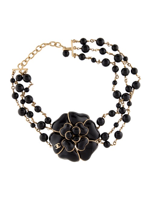 Chanel Resin CC Camellia Multistrand Necklace