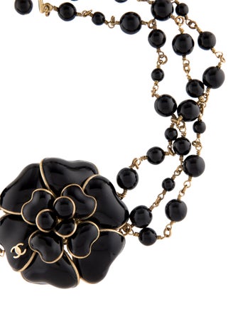 Chanel Resin CC Camellia Multistrand Necklace