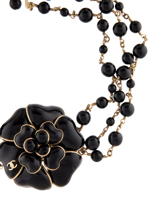 Chanel Resin CC Camellia Multistrand Necklace